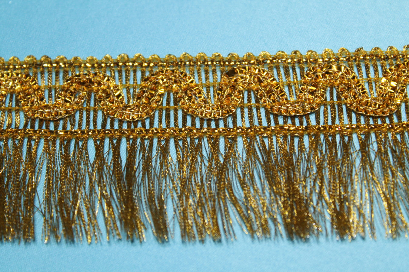Бахрома металлизированная отделочная с "Мишурой" 5 см, золотая 