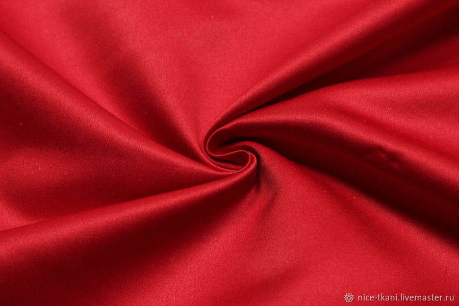 Ткань костюмно-платеная Атлас (красный)