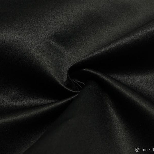 Ткань костюмно-платеная Атлас (черный)