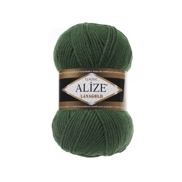 Пряжа LANAGOLD (Alize), цвет 118 зеленая трава