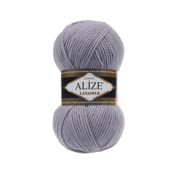 Пряжа LANAGOLD (Alize), цвет 200 светло-серый
