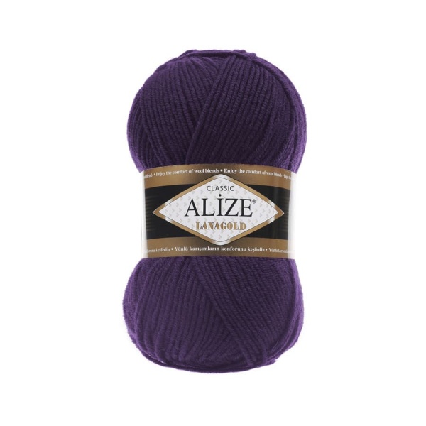 Пряжа LANAGOLD (Alize), цвет 388 пурпурный