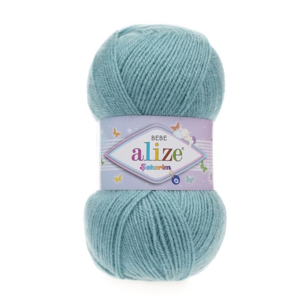 Пряжа Sekerim BEBE  (Alize), цвет 124 лазурный